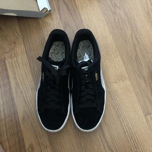 Puma black suede sneakers